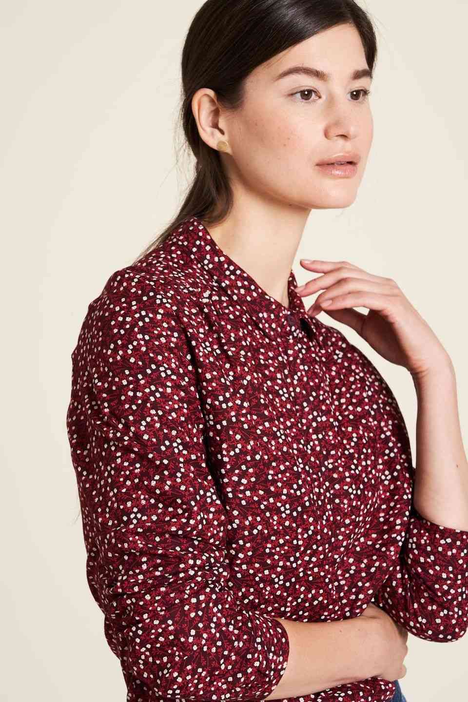 Bluse EcoVero™ langarm ditsy von Tranquillo