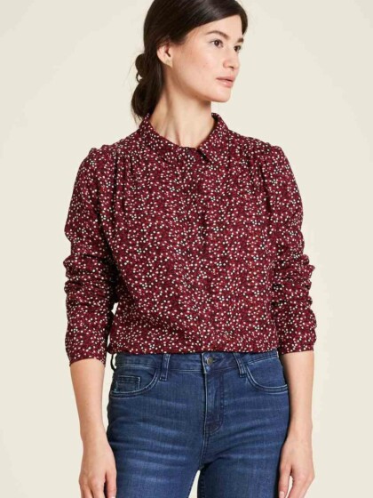 Bluse EcoVero™ langarm ditsy von Tranquillo