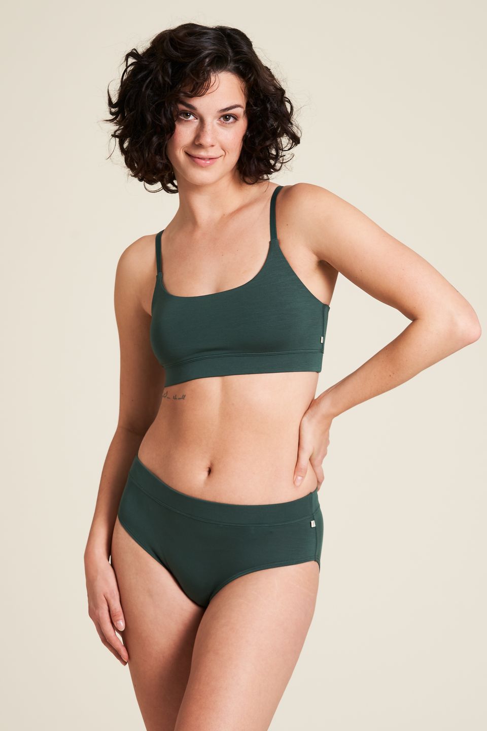 Bralette Tencel™ dark green von Tranquillo