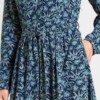 EcoVero™ Kleid langarm butterfly von Tranquillo