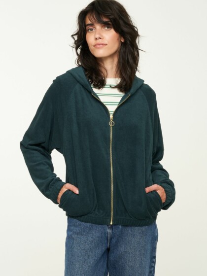 Sweatjacke Padauk deep green von recolution