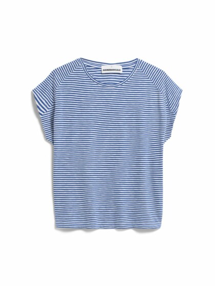 T-Shirt Oneliaa Lovely Stripes dynamo blue-oatmilk von Armedangels