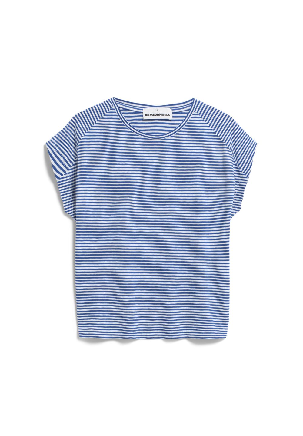 T-Shirt Oneliaa Lovely Stripes dynamo blue-oatmilk von Armedangels