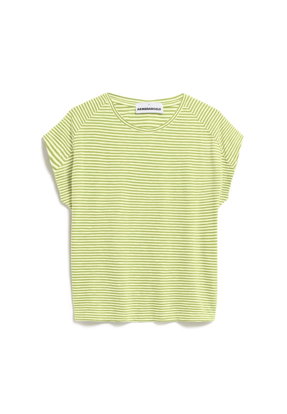 T-Shirt Oneliaa Lovely Stripes pastel green-armedangels yellow light von Armedangels