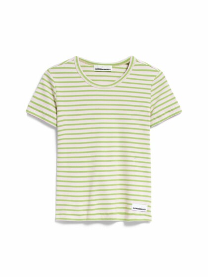 T-shirt Kardaa Stripes super lime-pink light von Armedangels