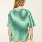 T-Shirt Azolla Stripes sage green von recolution