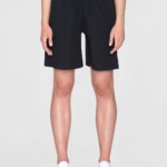 Bermuda Shorts Posey Wide Midrise Poplin black jet von KnowledgeCotton Apparel