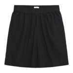 Bermuda Shorts Posey Wide Midrise Poplin black jet von KnowledgeCotton Apparel