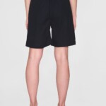 Bermuda Shorts Posey Wide Midrise Poplin black jet von KnowledgeCotton Apparel