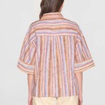 Bluse Loose Multicolored Stripe Short Sleeved multi color stripe von KnowledgeCotton Apparel