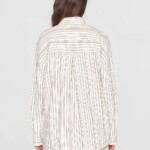 Bluse Wrinkle Stripe Loose A-Shape brown stripe von KnowledgeCotton Apparel