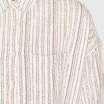 Bluse Wrinkle Stripe Loose A-Shape brown stripe von KnowledgeCotton Apparel