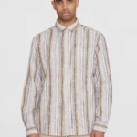 Hemd Loose Fit Multicolored Striped Leinen multi color stripe von KnowledgeCotton Apparel