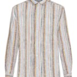 Hemd Loose Fit Multicolored Striped Leinen multi color stripe von KnowledgeCotton Apparel