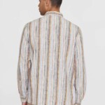 Hemd Loose Fit Multicolored Striped Leinen multi color stripe von KnowledgeCotton Apparel