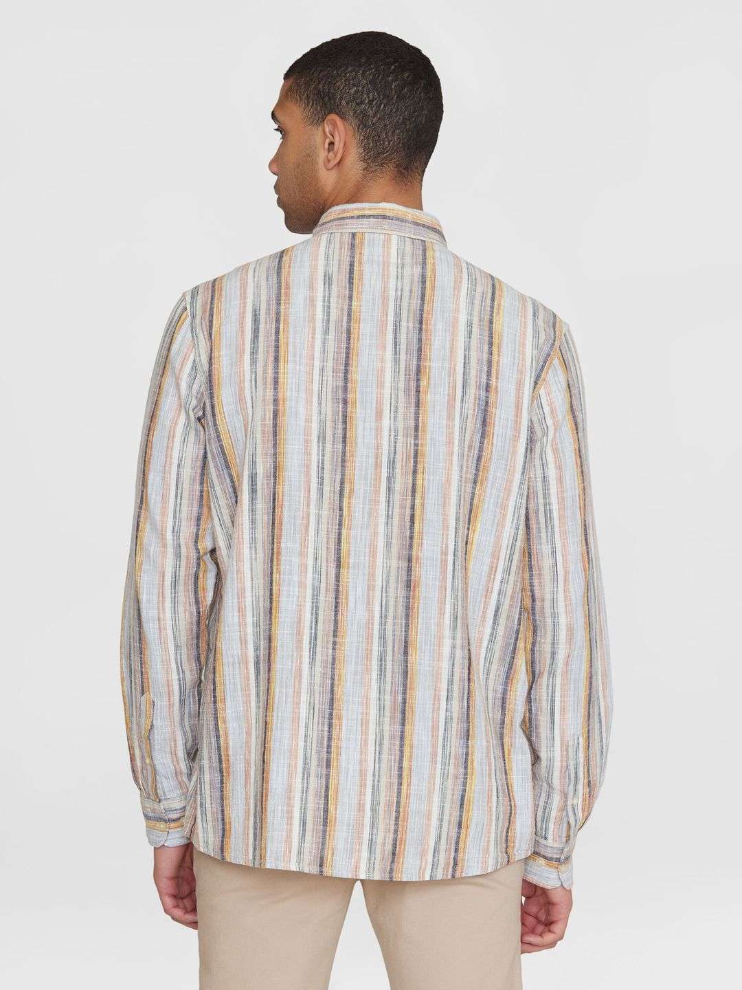 Hemd Loose Fit Multicolored Striped Leinen multi color stripe von KnowledgeCotton Apparel