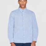 Hemd Regular Fit Leinen moonlight blue von KnowledgeCotton Apparel