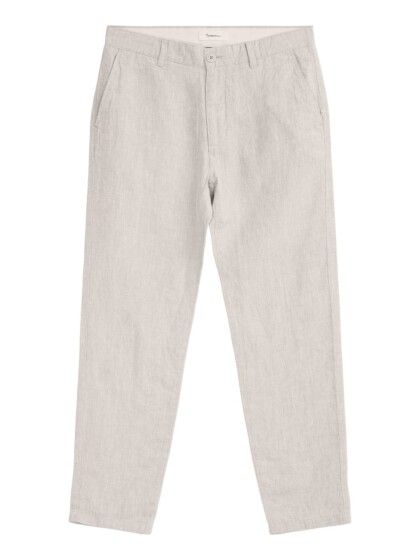 Hose Chuck Regular Leinen light feather gray von KnowledgeCotton Apparel