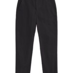 Hose Iris Mom Midrise Cropped Poplin Chino black jet von KnowledgeCotton Apparel