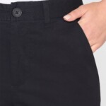 Hose Iris Mom Midrise Cropped Poplin Chino black jet von KnowledgeCotton Apparel