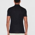 Polo Regular Leinen black jet von KnowledgeCotton Apparel