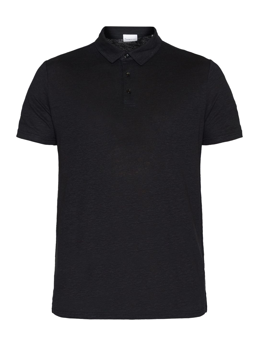 Polo Regular Leinen black jet von KnowledgeCotton Apparel