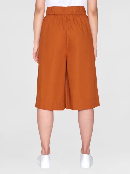 Shorts Eve Culotte Highrise Extra Wide leather brown von KnowledgeCotton Apparel