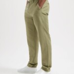 Hose Darren Chino Leinen army green von Kuyichi