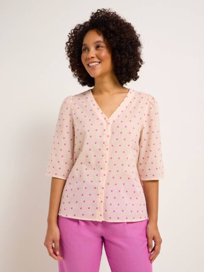 Bluse 3/4 Arm print polka dots bloom von Lanius