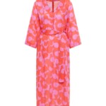 Midikleid Print: graphic dots print graphic dots coral von Lanius