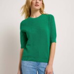 Pullover Halbarm Struktur green von Lanius