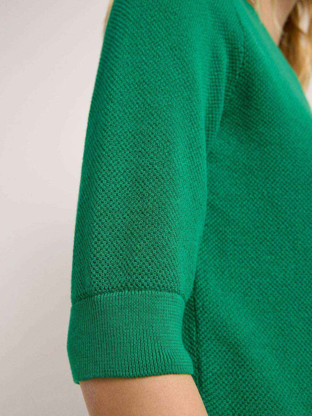 Pullover Halbarm Struktur green von Lanius