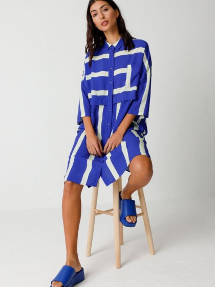 Kleid Lisabe stripes blue von Skunkfunk