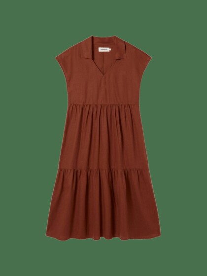 Kleid Hemp Ona clay red von Thinking MU