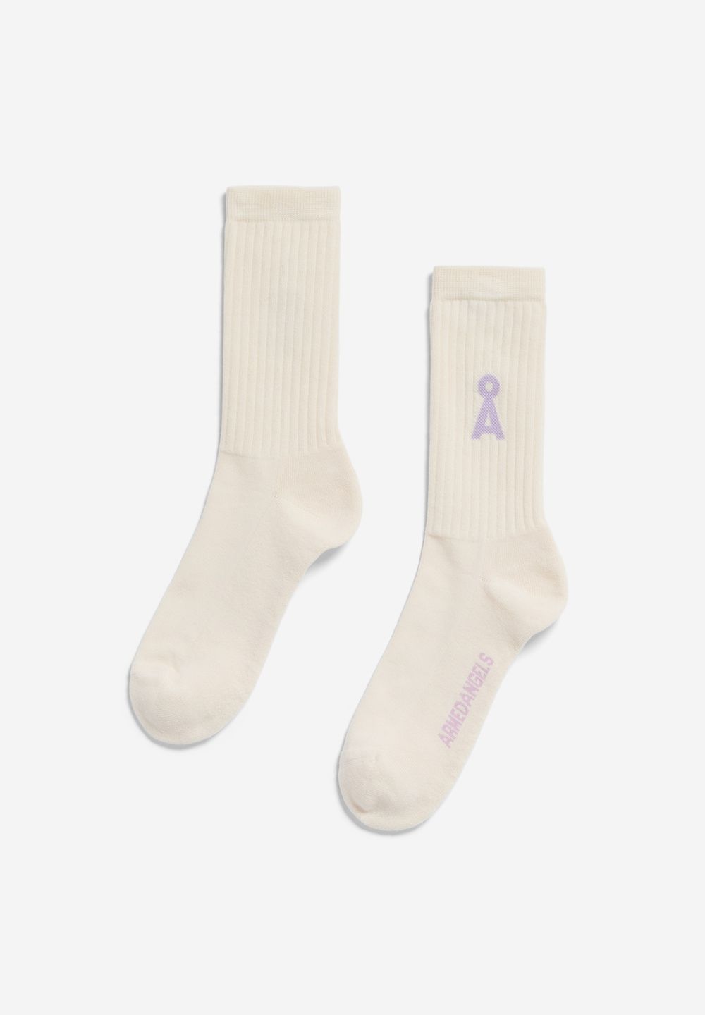 Socken Saamus Bold oatmilk-lavender light von Armedangels
