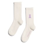 Socken Saamus Bold oatmilk-lavender light von Armedangels