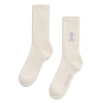 Socken Saamus Bold oatmilk-lavender light von Armedangels