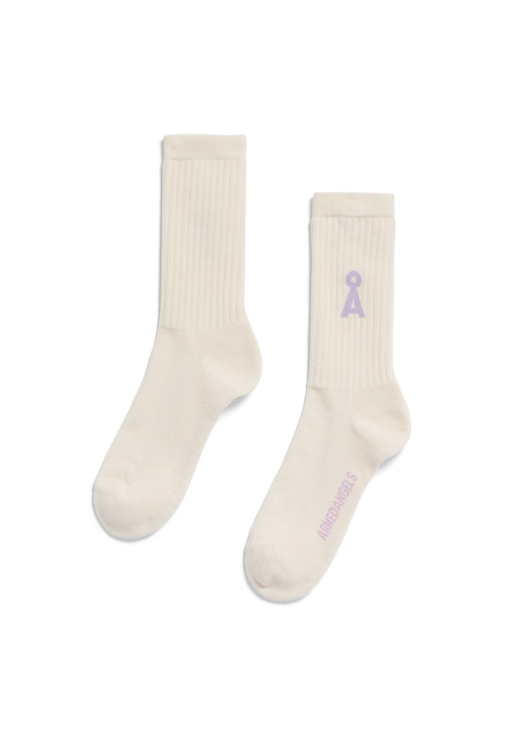 Socken Saamus Bold oatmilk-lavender light von Armedangels