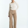 Hose Jane Cord silver mink von Kings of Indigo