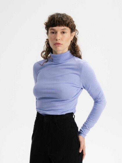 Rollkragen Longsleeve Anchal forgetmenot von MELAWEAR