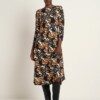 Etuikleid Print print butterfly black/ orange von Lanius