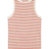 Top Striped Racer Rib red stripe von KnowledgeCotton Apparel