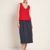 Top mit V-Ausschnitt red von Lanius
