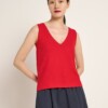 Top mit V-Ausschnitt red von Lanius