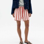 Shorts Geranio Red Maxi Stripes red von Thinking MU