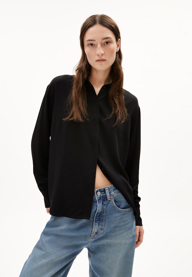 Bluse Larisaana Longsleeve black von Armedangels