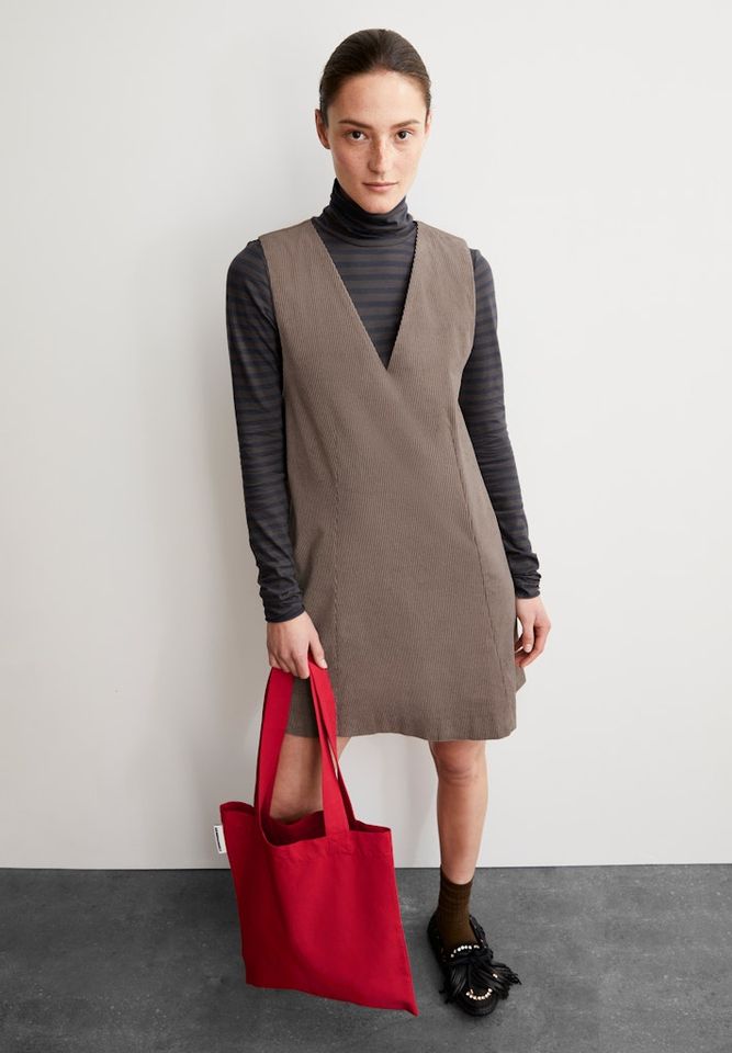 Kleid Pinaafo Corduroy walnut cream von Armedangels