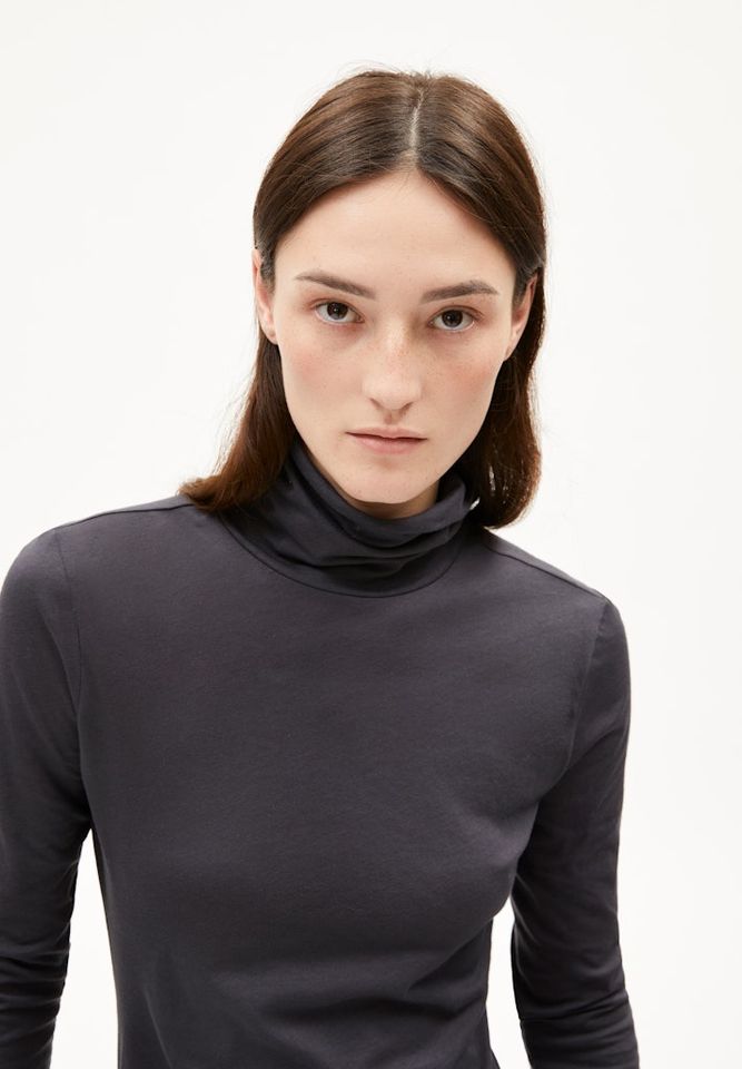 Longsleeve Grazilianaa Soft dark steel von Armedangels