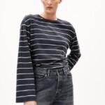 Longsleeve Marynaa Fine Stripe dark steel-oatmilk von Armedangels