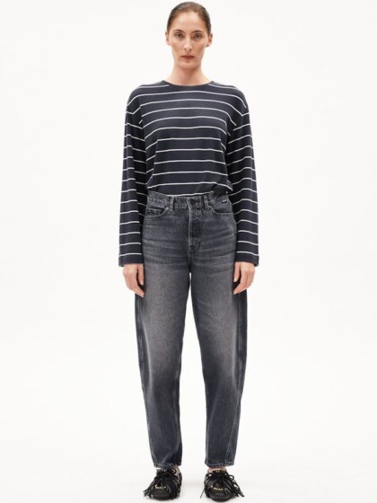 Longsleeve Marynaa Fine Stripe dark steel-oatmilk von Armedangels